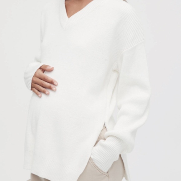 Légoe Heritage V Neck Knit Maternity and Nursing Sweater, like new - Picture 1 of 7